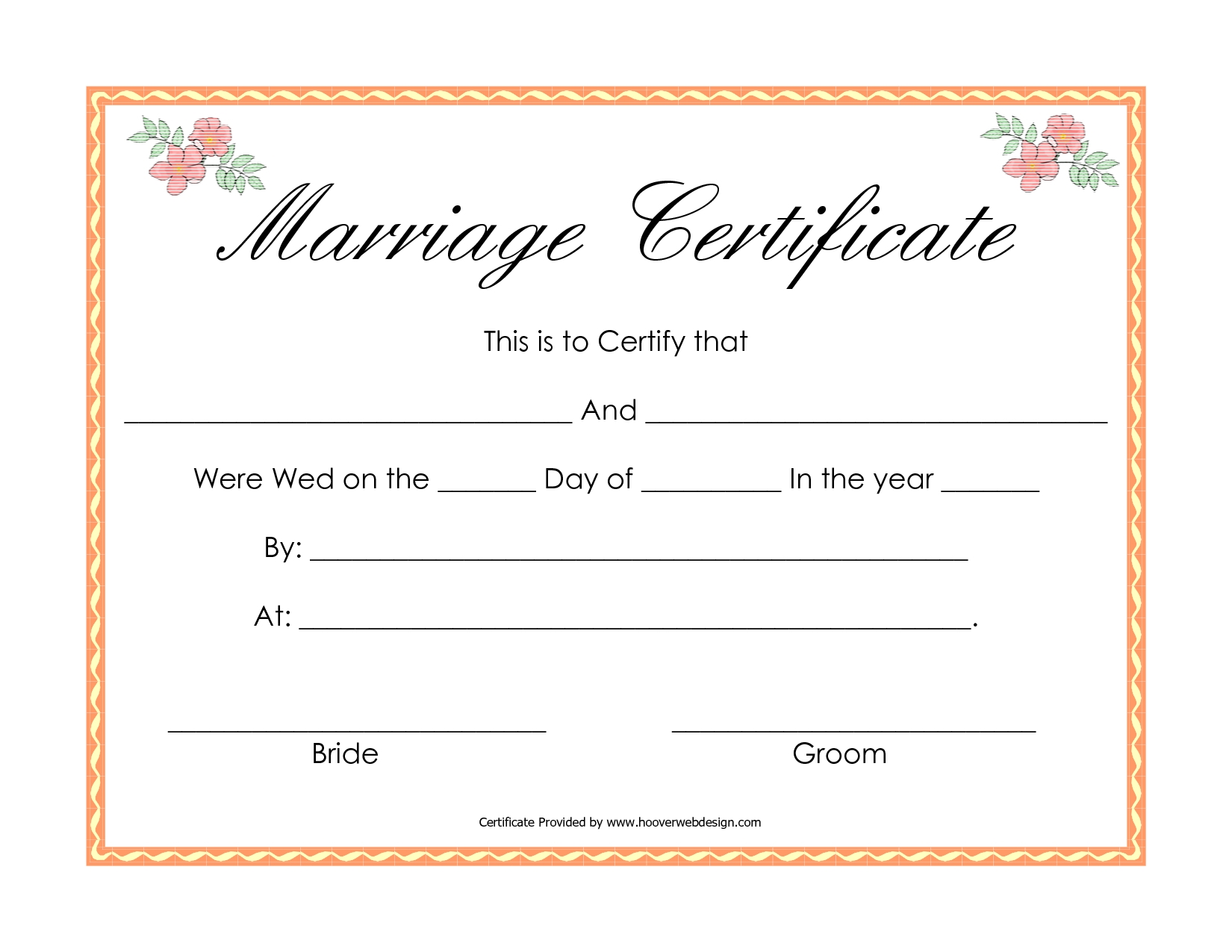 006 Free Marriage Certificate Template Imposing Ideas Editable - Fake intended for Certificate Of Marriage Template