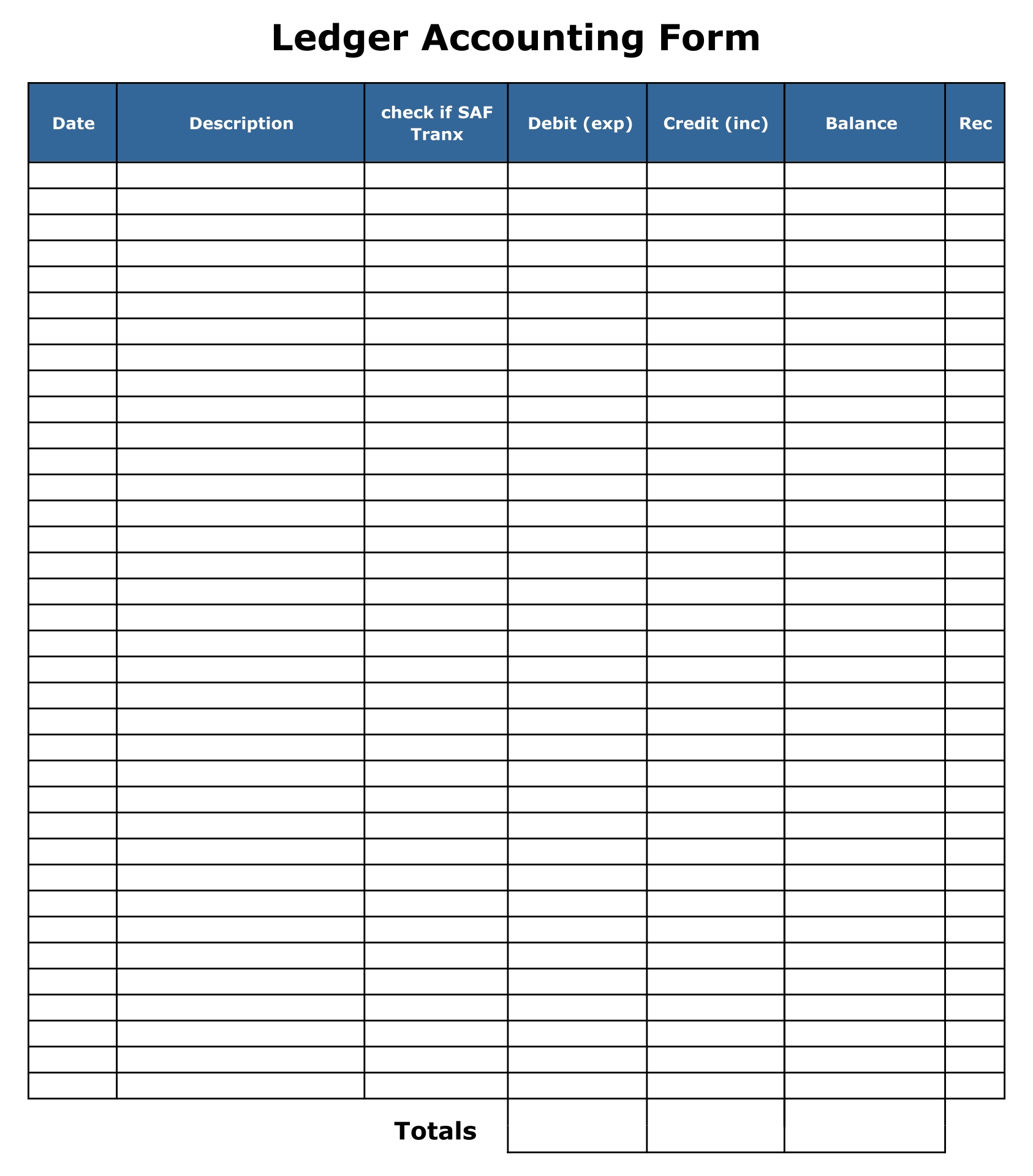 10 Best Accounting Ledger Template Printable – Printablee Pertaining To Blank Ledger Template