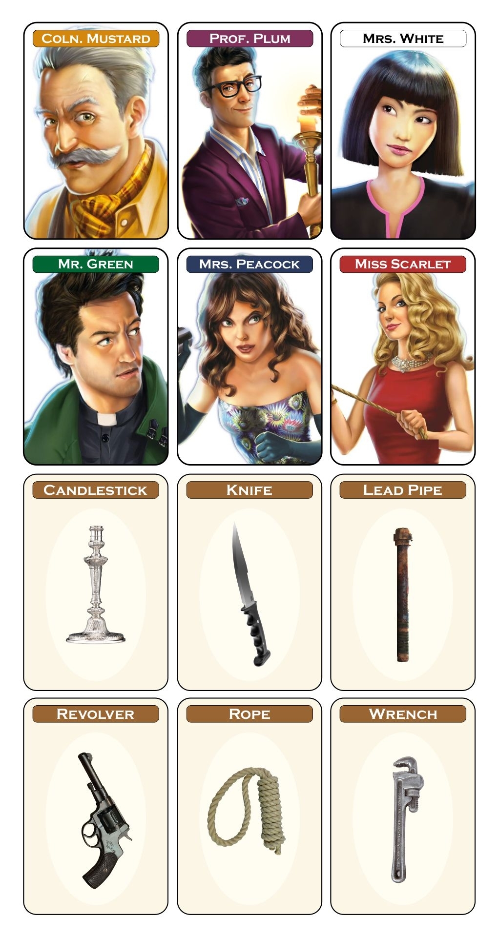 10 Best Clue Board Game Printable - Printablee intended for Clue Card Template