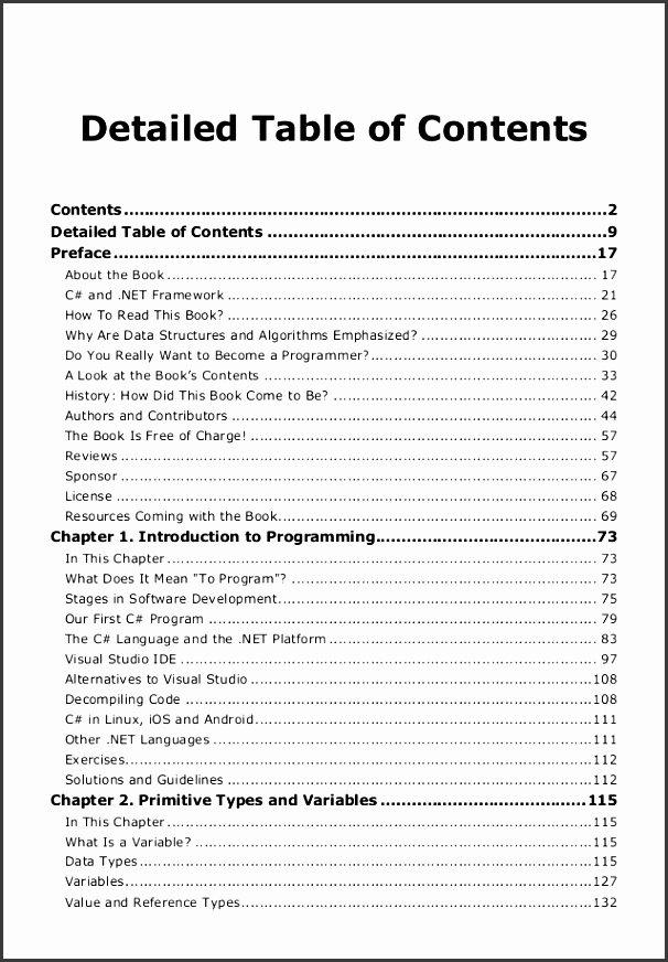 10 Book Table Of Contents Template - Sampletemplatess - Sampletemplatess throughout Report Content Page Template