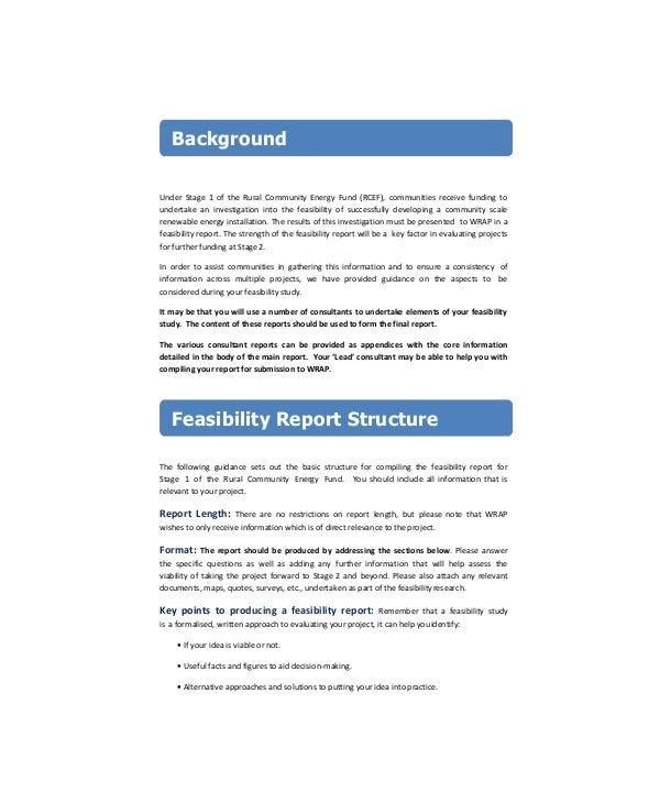 10+ Feasibility Report Templates - Pdf, Word, Pages | Free & Premium Throughout Wrap Up Report Template