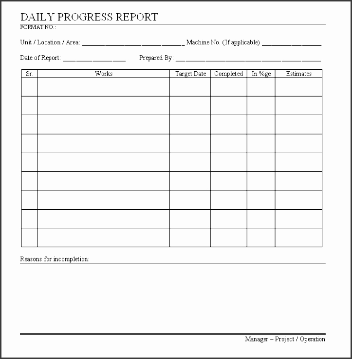 10 Free Daily Report Template In Microsoft Excel – Sampletemplatess Throughout Daily Work Report Template