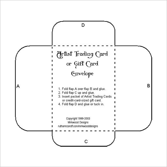 10+ Gift Card Envelope Templates – Free Printable Word, Pdf, Psd, Eps Regarding Credit Card Size Template For Word