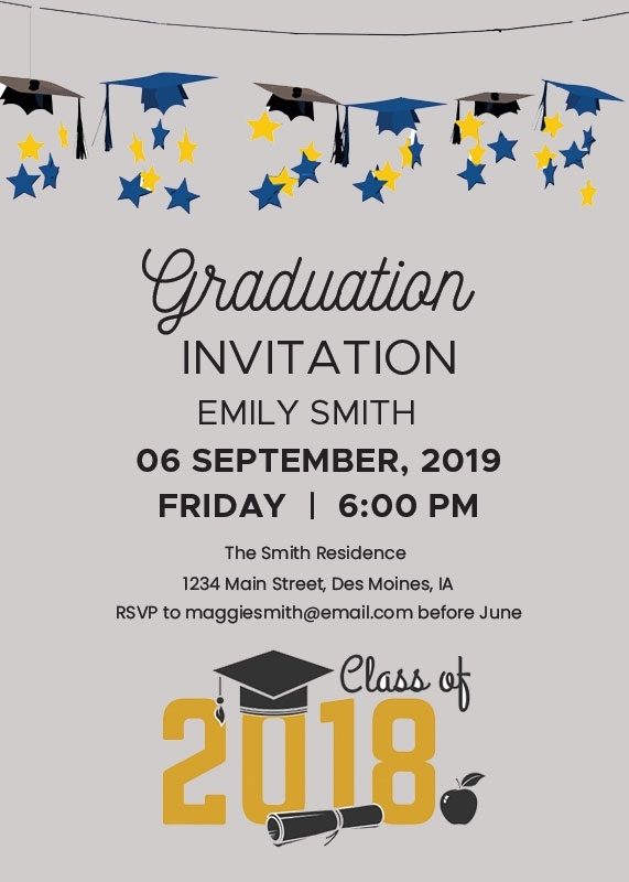 10+ Graduation Invitation Template In Photoshop Free Download Regarding Graduation Party Invitation Templates Free Word