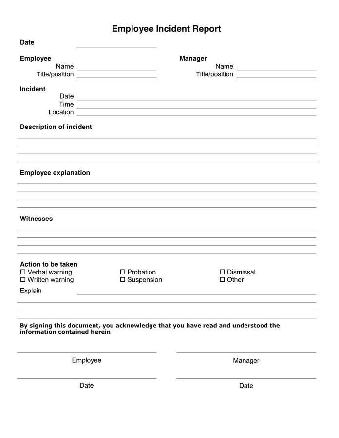 10+ Incident Report Templates - Word Excel Pdf Formats with Word Document Report Templates