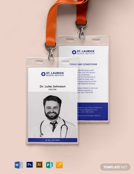 10+ Medical Id Cards In Illustrator | Word | Pages | Psd | Publisher Throughout Med Cards Template