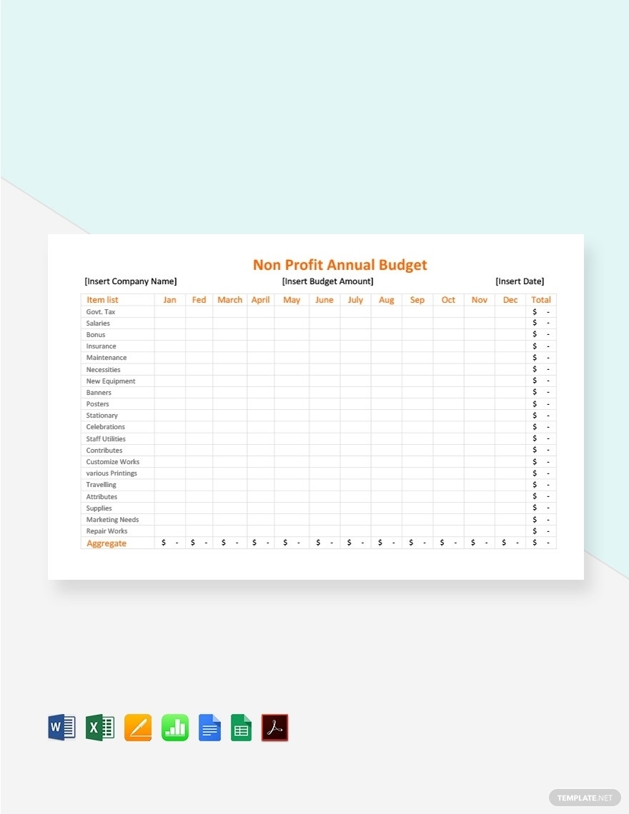 10+ Non Profit Budget Templates – Sample, Example, Format | Free Intended For Annual Budget Report Template