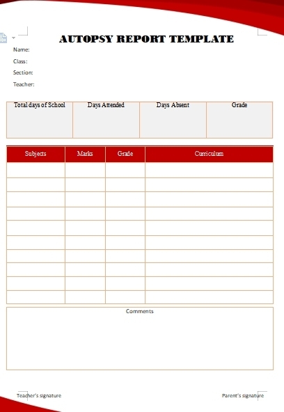 10+ Printable Autopsy Report Template – Apparel Dream Inc Intended For Blank Autopsy Report Template