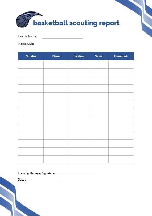 10+ Printable Basketball Scouting Report Template | Room Surf In Basketball Scouting Report Template