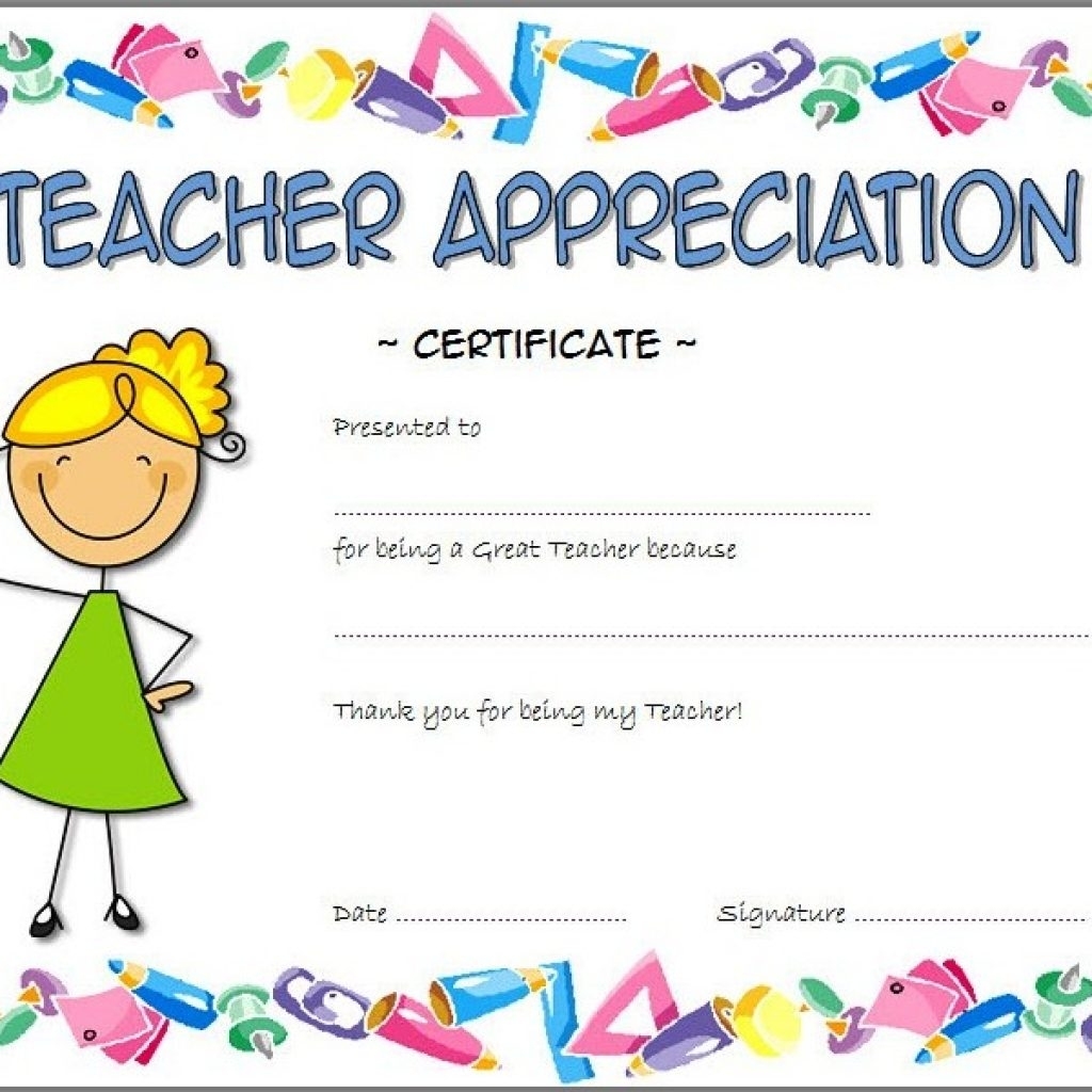 10+ Teacher Appreciation Certificate Templates Ideas Free Inside Classroom Certificates Templates