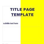 10+ Title Page Template | Template Business Psd, Excel, Word, Pdf Throughout Word Title Page Templates