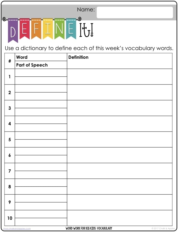 11 Blank Vocabulary Worksheet Templates Word Pdf Free Premium Templates in Vocabulary Words Worksheet Template