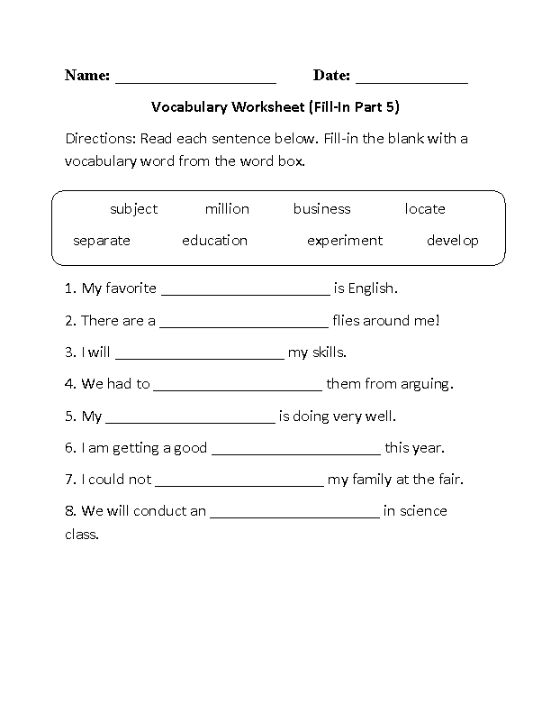11 Blank Vocabulary Worksheet Templates Word Pdf Free Premium Templates In Vocabulary Words Worksheet Template