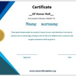 11 Free Honor Roll Certificate Templates – My Word Templates With Honor Roll Certificate Template
