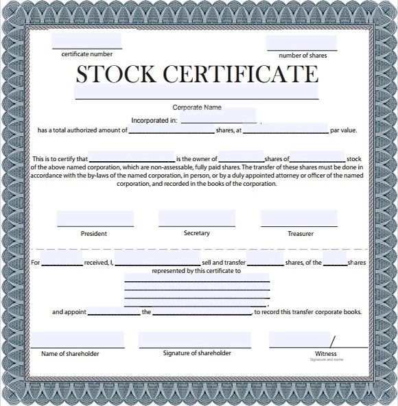11+ Stock Certificate Templates | Free Word, Excel & Pdf Formats Regarding Free Stock Certificate Template Download