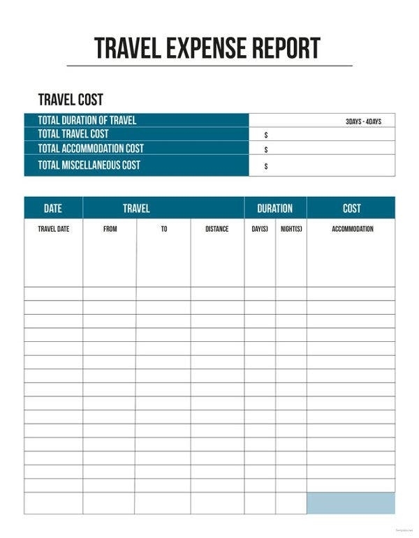 11+ Travel Expense Report Templates – Free Word, Excel, Pdf Documents Pertaining To Business Trip Report Template Pdf