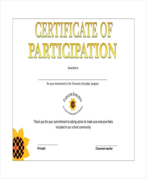 12+ Certificate Of Participation Templates - Word, Psd, Ai, Eps Vector Regarding Participation Certificate Templates Free Download