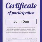 12+ Certificate Of Participation Templates – Word, Psd, Ai, Eps Vector With Participation Certificate Templates Free Download