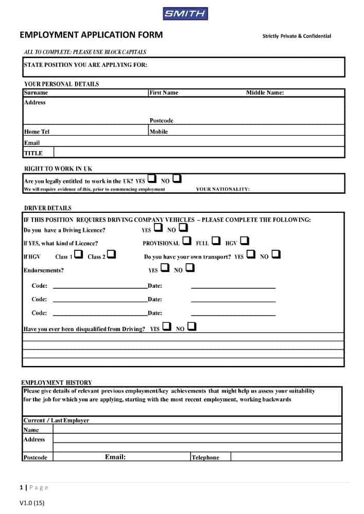 12+ Free Job Application Form Templates - Word Excel Templates regarding Job Application Template Word Document