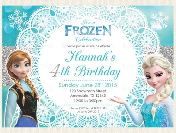 12+ Frozen Birthday Invitation – Psd, Ai, Vector Eps | Free & Premium With Frozen Birthday Card Template