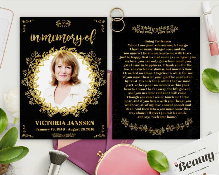 12+ Printable Funeral Card Templates – Free Word, Pdf, Psd Throughout Memorial Card Template Word
