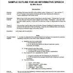 12+ Sample Informative Speech | Sample Templates Regarding Speech Outline Template Word