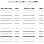 12+ Silent Auction Bid Sheet Templates Free Word, Excel, Pdf Formats In Auction Bid Cards Template