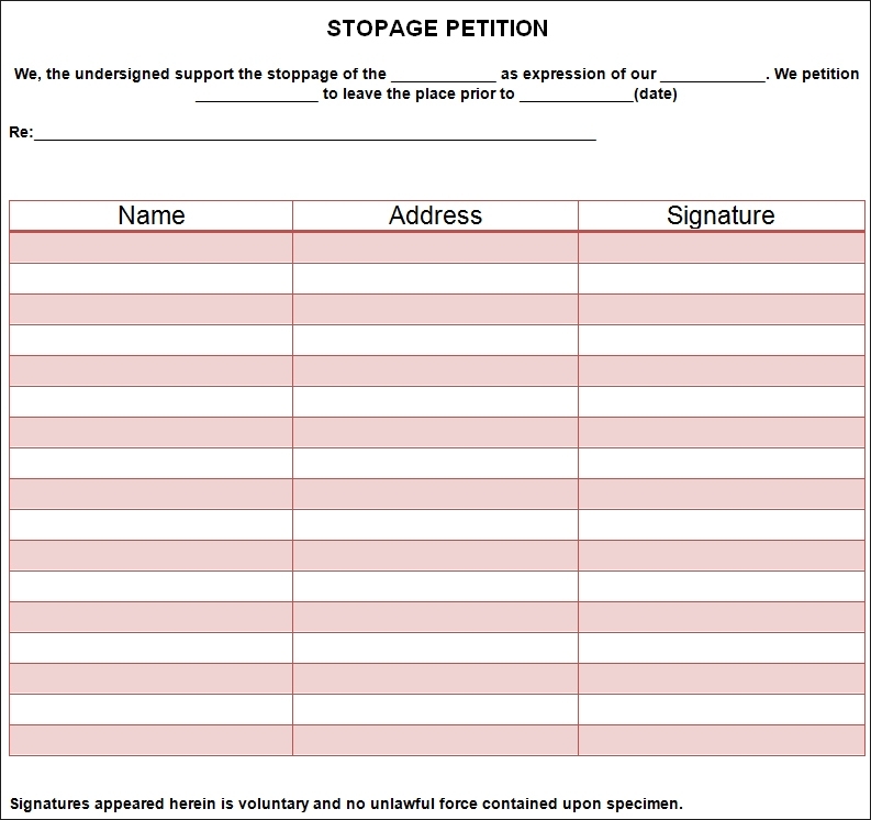 13+ Free Printable Petition Templates Word, Pdf Documents Within Blank Petition Template