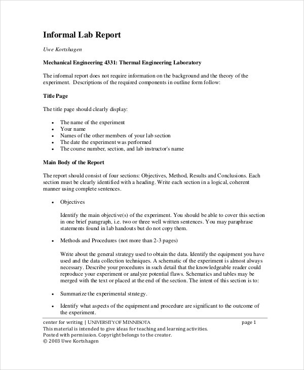 13+ Lab Report Templates – Free Pdf, Ms Word, Apple Pages, Google Docs Intended For Lab Report Template Chemistry
