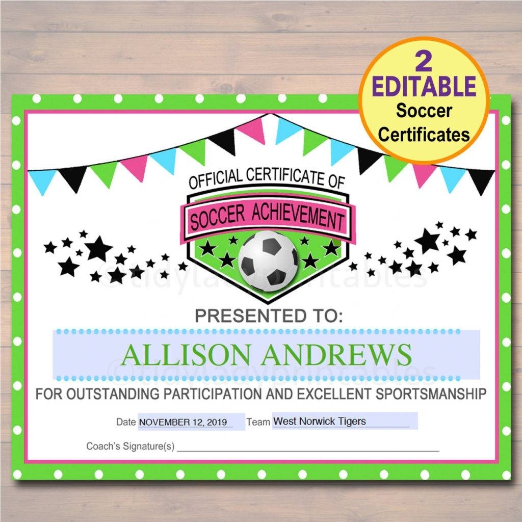 13+ Soccer Award Certificate Examples – Pdf, Psd, Ai, Indesign | Examples Inside Soccer Certificate Template Free