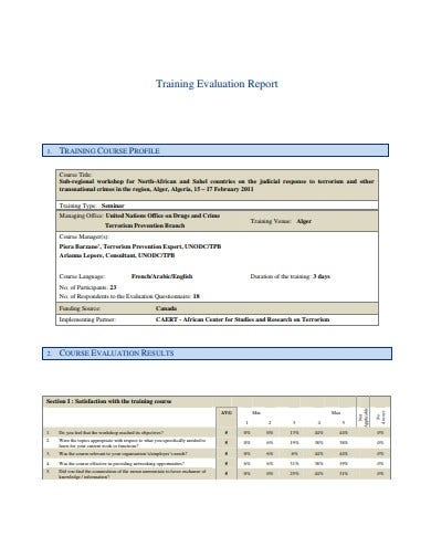 13+ Training Evaluation Report Templates – Google Docs, Word, Pages With Training Report Template Format