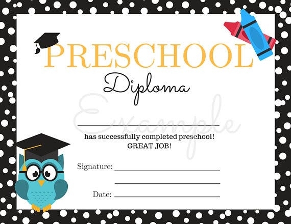 14+ Preschool Graduation Certificate Designs & Templates – Psd, Ai Intended For Preschool Graduation Certificate Template Free