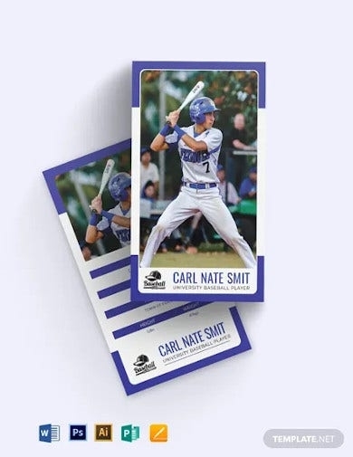 15+ Baseball Trading Card Designs & Templates - Psd, Ai | Free In Free Sports Card Template