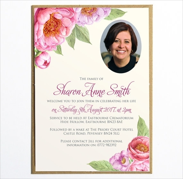 15+ Funeral Invitation Examples, Templates And Design Ideas | Examples Intended For Funeral Invitation Card Template
