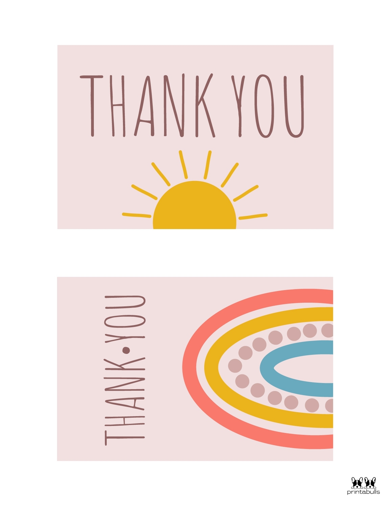 150+ Printable Thank You Cards – Free | Printabulls With Regard To Free Printable Thank You Card Template