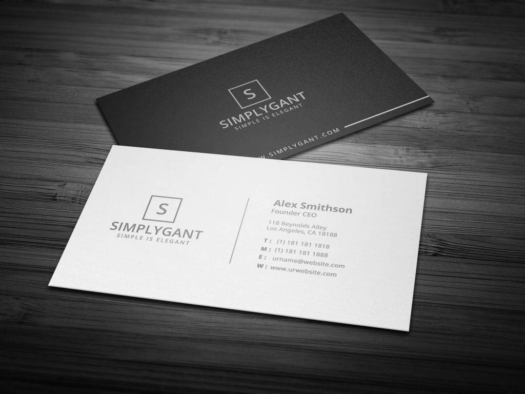 16+ Minimal Business Card Templates - Psd, Word, Pages | Examples Within Plain Business Card Template
