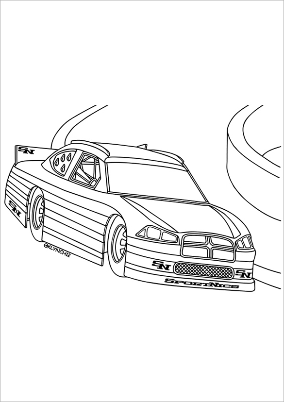 17+ Car Coloring Pages - Free Printable Word, Pdf, Png, Jpeg, Eps In Blank Race Car Templates