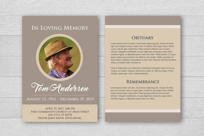 17+ Funeral Memorial Card Designs & Templates - Psd, Ai, Indesign, Ms Inside Remembrance Cards Template Free