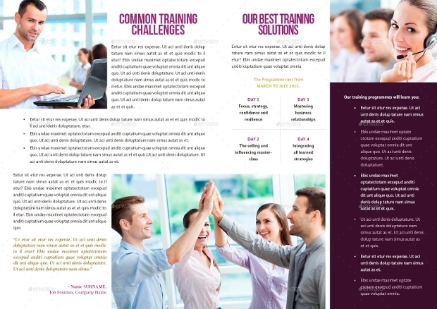 18+ Training Brochure Designs | Design Trends – Premium Psd, Vector Intended For Training Brochure Template