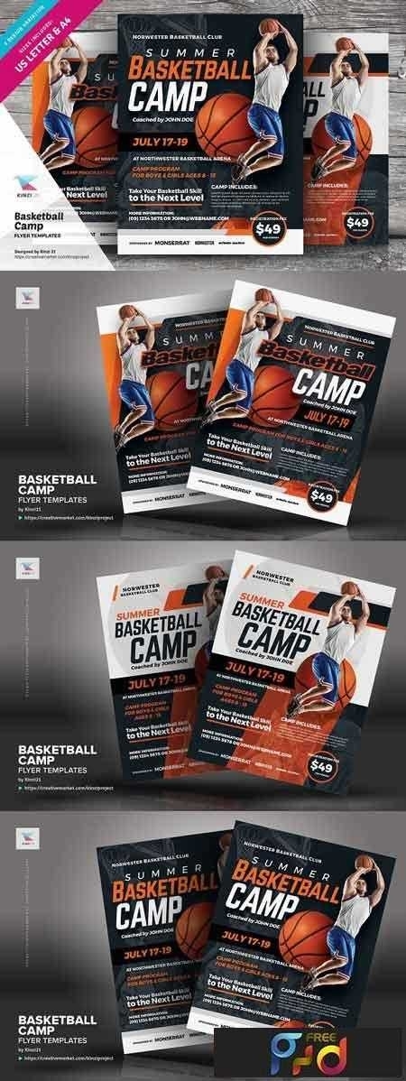 1808092 Basketball Camp Flyer Templates 2708445 – Freepsdvn Intended For Basketball Camp Brochure Template