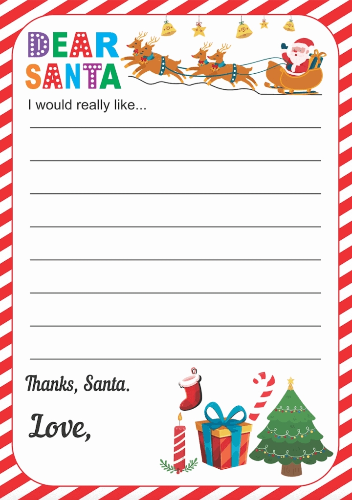 2 Dear Santa Letter Printables For Kids Of All Ages – Free! – I Spy Within Blank Letter From Santa Template
