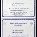 (2) Pete Maravich Signed Basketball Camp Certificates – Full Psa/Dna Regarding Basketball Camp Certificate Template