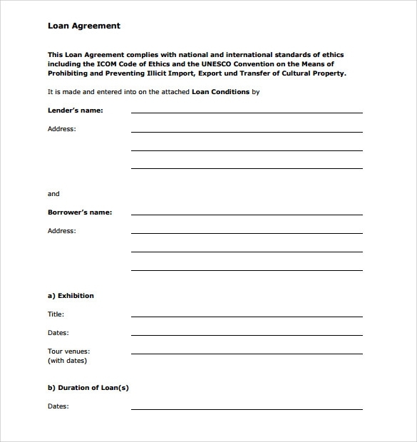20 Awesome Blank Loan Agreement Template Throughout Blank Loan Agreement Template