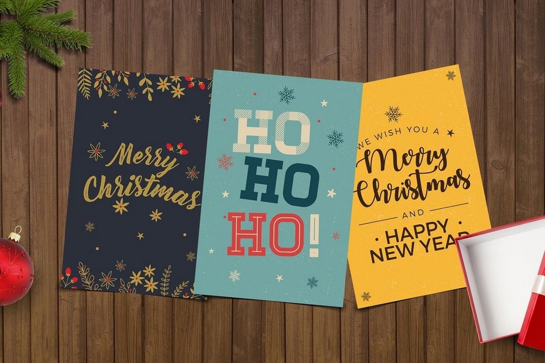 20+ Best Christmas Card Templates For Photoshop | Design Shack within Free Christmas Card Templates For Photoshop