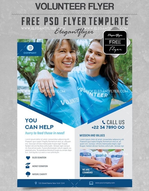 20 Best Free And Premium Non Profit Flyer & Brochure Psd Templates | By With Regard To Volunteer Brochure Template
