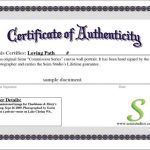 20+ Certificate Of Authenticity Templates Free Download Intended For Certificate Of Authenticity Photography Template
