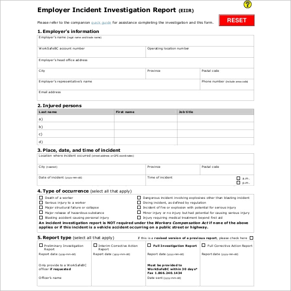 20+ Free Investigation Report Templates Word, Pdf, Format Examples Regarding Workplace Investigation Report Template