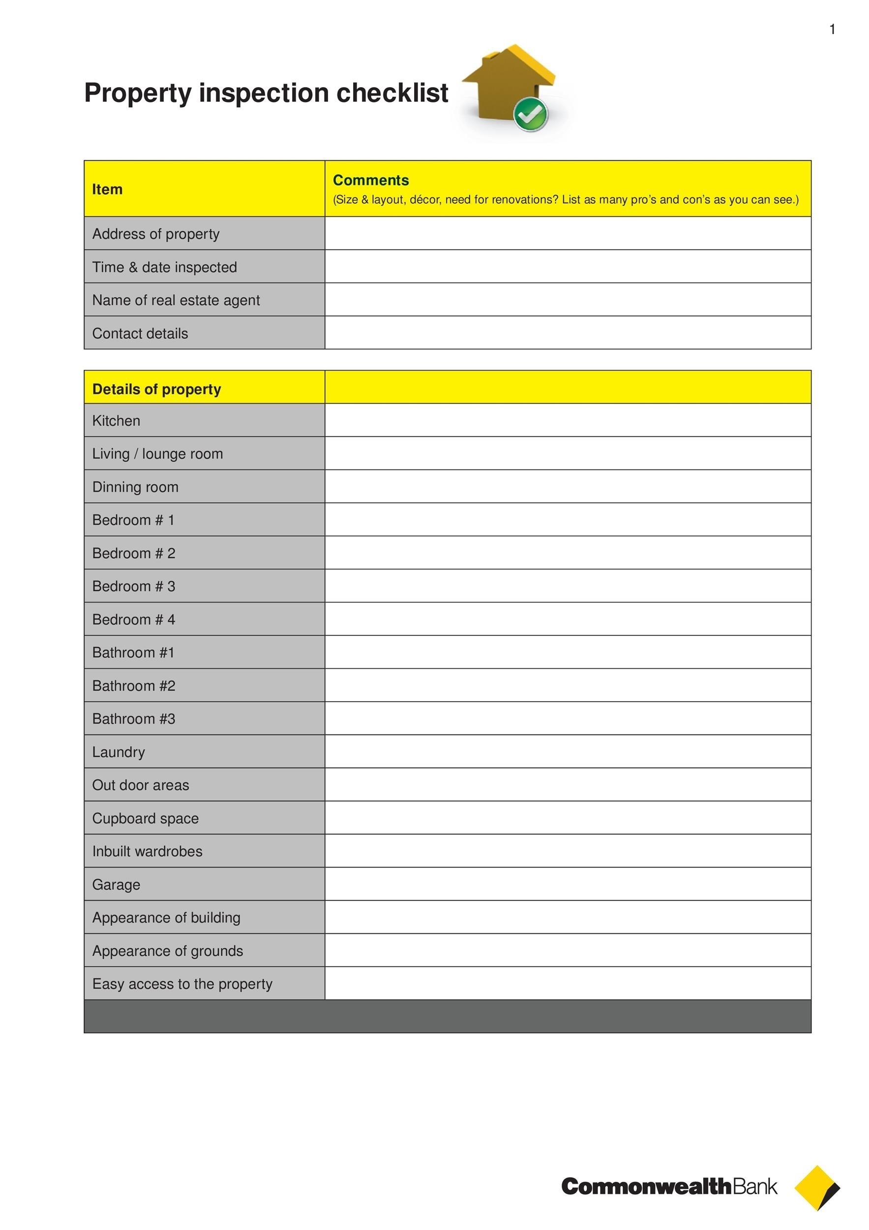 20+ Printable Home Inspection Checklists (Word, Pdf) – Template Lab For Home Inspection Report Template Pdf