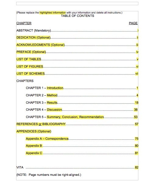 20 Table Of Contents Templates And Examples - Free Template Downloads for Microsoft Word Table Of Contents Template