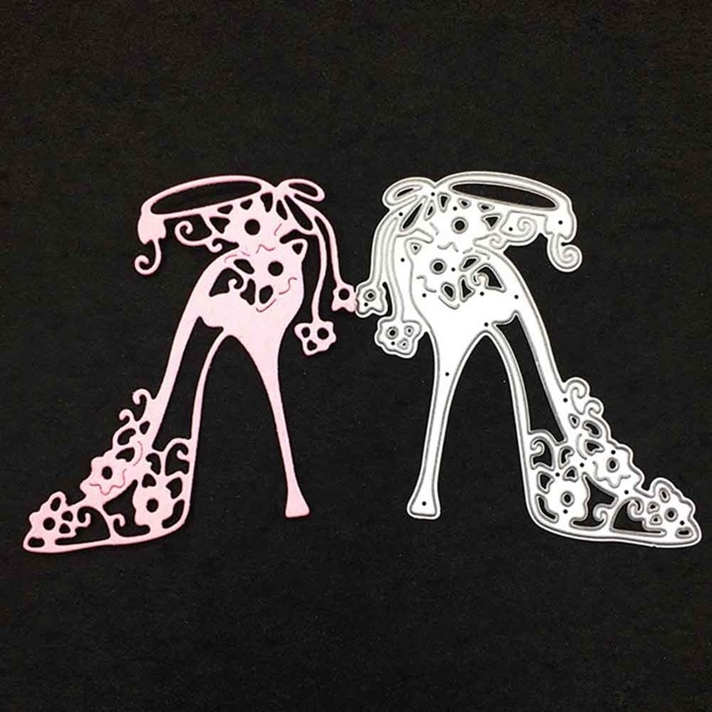 2018 New Style High Heeled Shoes Metal Decorative Scrapbooking Paper Within High Heel Shoe Template For Card